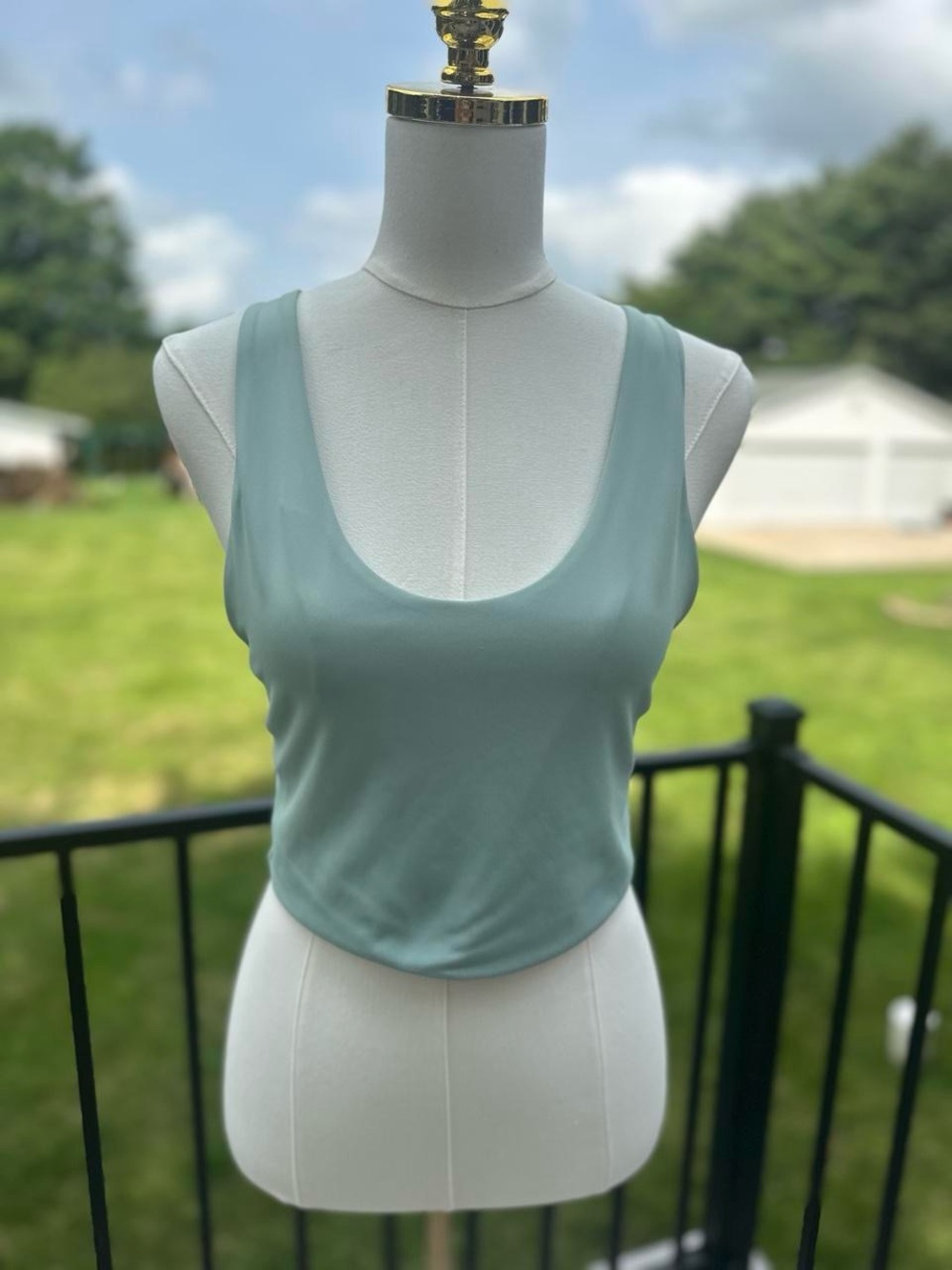 Amazon Sage Green Scoop Neck Tank Top